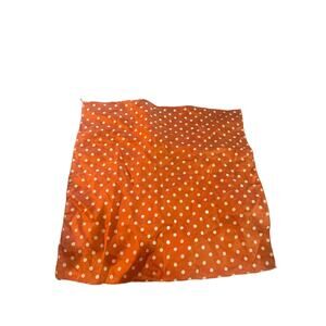 Sustainable Vintage Orange Polka Dot Acetate Scarf